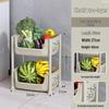 Multi-layer Kitchen Storage Rack: Multi-functional Vegetable, Fruit, and Snack Basket Trolley.