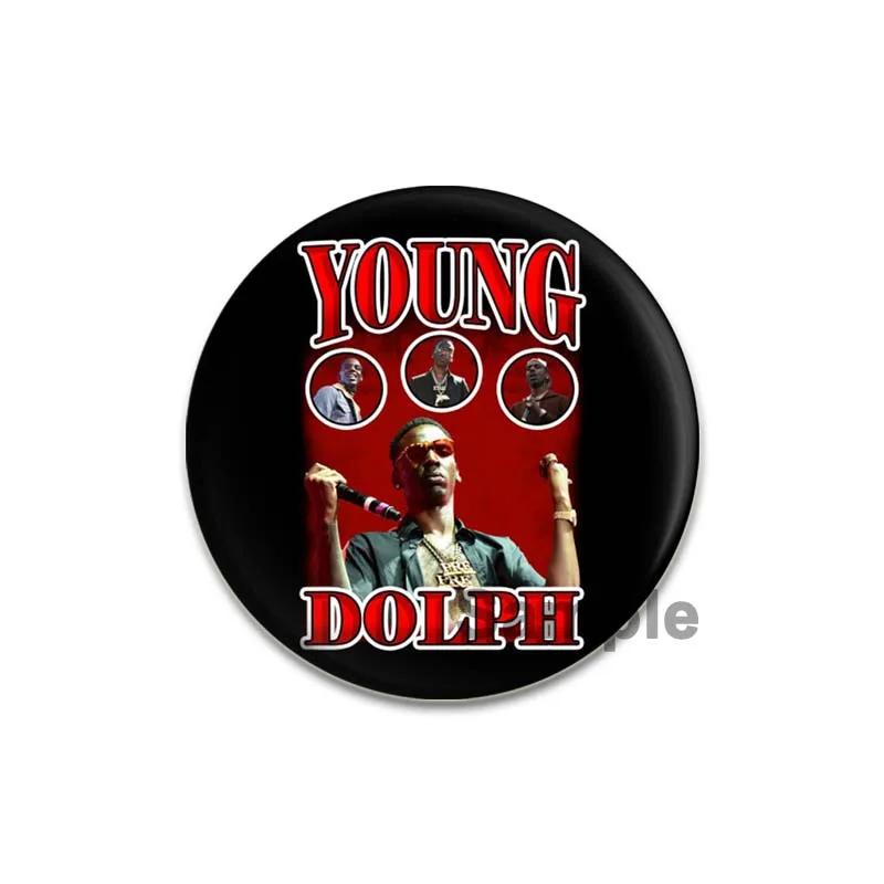32/44/58mm Pop Hip Hop Rap Star Singer Metal Brooch Handcrafted Backpack Clip Fan Collection Commemorative Gift Tinplate Pin Badge