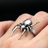 Anello Design Ragno Stile Gotico Unisex Anelli per Coppia Moda Halloween Acciaio Inossidabile Fascia