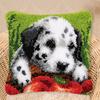 Animal Cat Dog Latch Hook Cushion Kits Pillow Case Crochet Crafts Yarn For Love &Heart Embroidery Cushion Sofa Bed Cover 