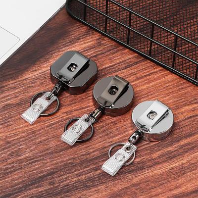 Key Ring Retractable ID Card Badge Holder Badge Reel Clip Lanyard Clip Retractable Key Chain