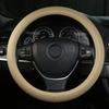 Universal Leather Steering Wheel Cover With Perforated Design Sport Style 36cm 38cm 39cm Diameter