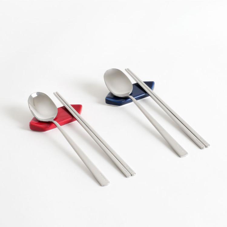 Tackaon Children's Spoon Set Glossy Matte Children's Elementary School Spoon Chopsticks Stainless Steel