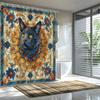 Boho Cat Floral Bath Curtain - Vibrant Artistic Design, Waterproof Home Decor Adds Exotic Charm And Beauty To Your Bathroom