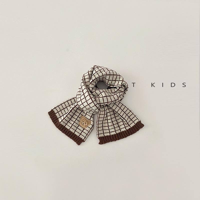 Ins Koreanischer Kinder niedlicher Bären Strickschal Herbst und Winter verdickt niedliche Jungen und Mädchen Baby warmer Schal