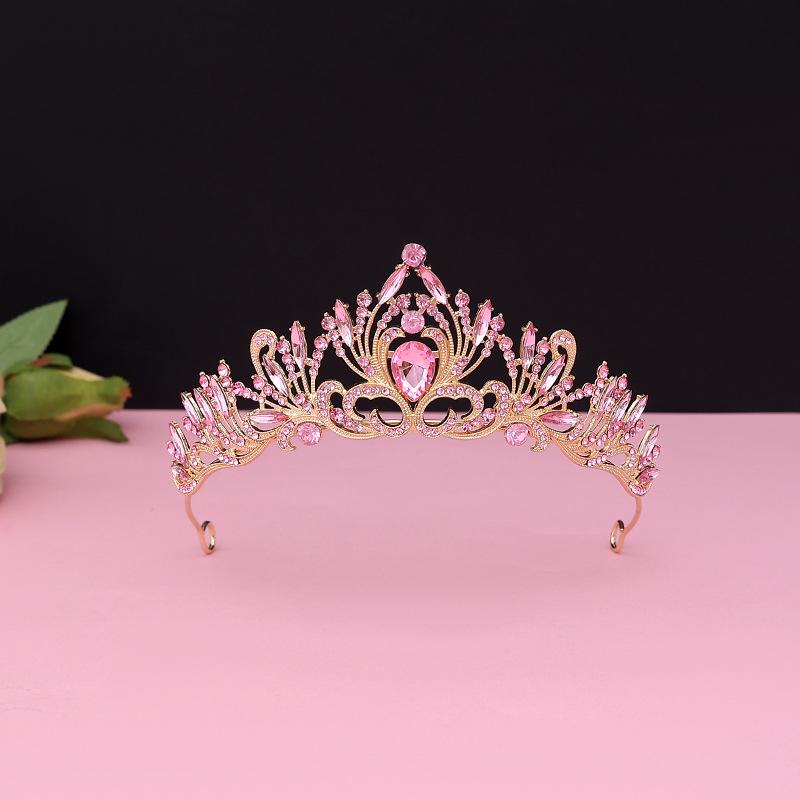 Bridal Crown Wedding Tiara - Korean Style Princess Birthday Headpiece for Women