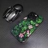 Lucky Four-Leaf Clover Phone Case For iPhone17,16,15,14,13,12,11 Plus,Pro Max Colored Silver Plated Inside Cover