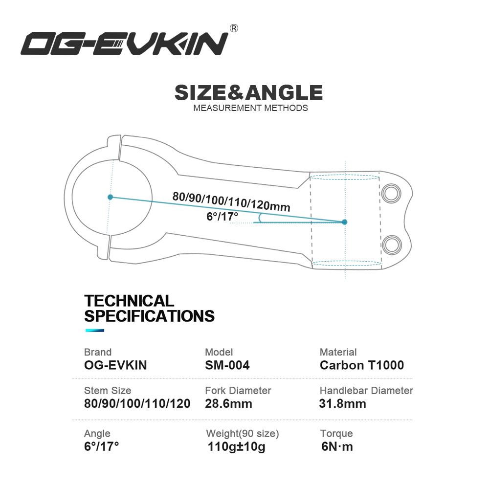 How To Measure Bike Stem Angle Buy OG-EVKIN Carbon MTB Bicycle