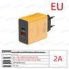Carregador Rápido USB+PD de Porta Dupla 38W com Carregamento Rápido (UE / EUA / UK Plug)