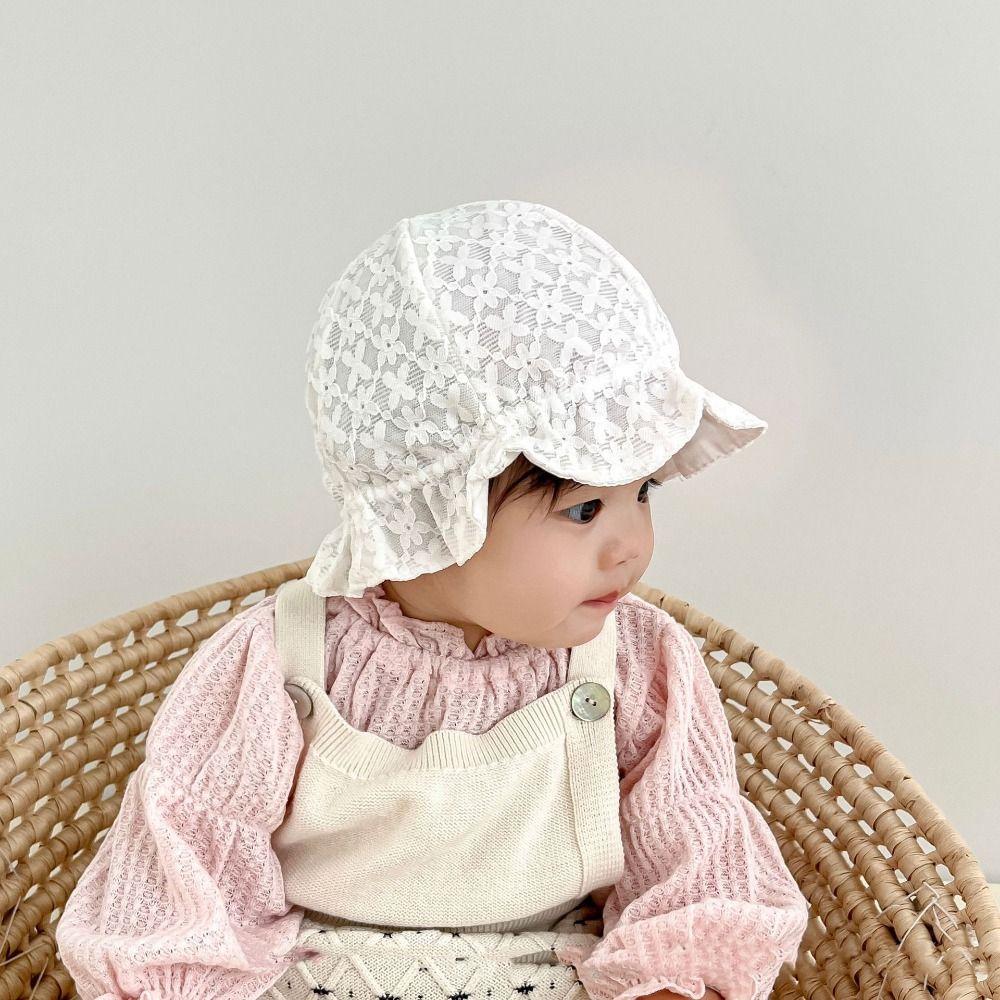 Sweet Newborn Sun Hat Lace Ruffle Baby Fisherman Hat Lovely Infant Bucket Hat  Kids