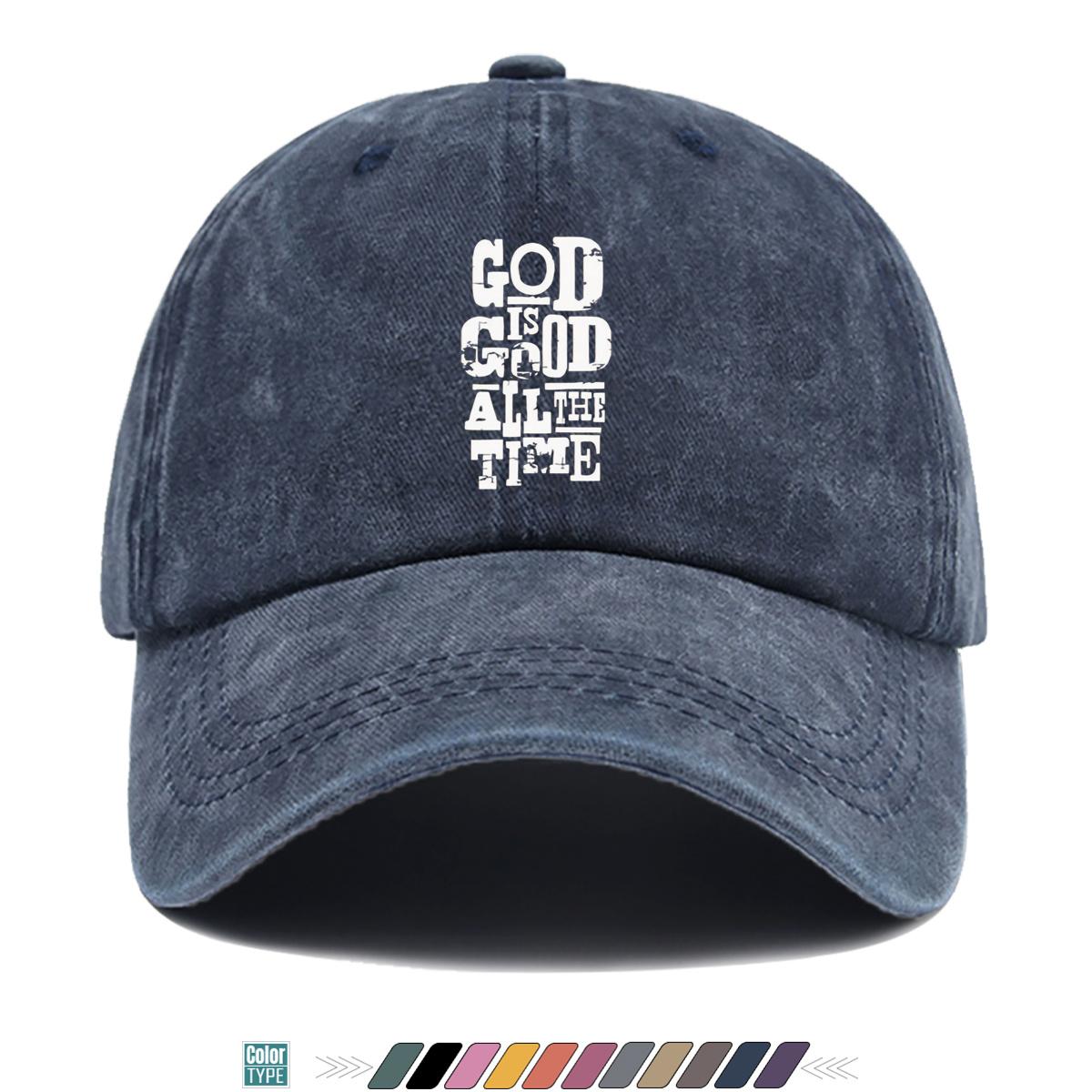 pc GOD IS GOOD ALL THE RELIGIOUS Slogan Baseball Cap Duckbill Cap Suitable for Daily Commuting Outdoor Travel Music Festiv 1pc