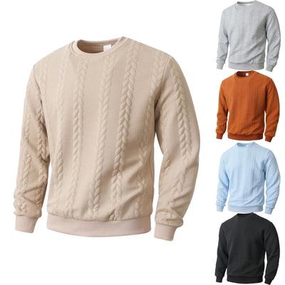 Herren Cross-Platform Jacquard Langarm Hoodie - Stilvoll, Bequem und Lässig für Frühling und Herbst