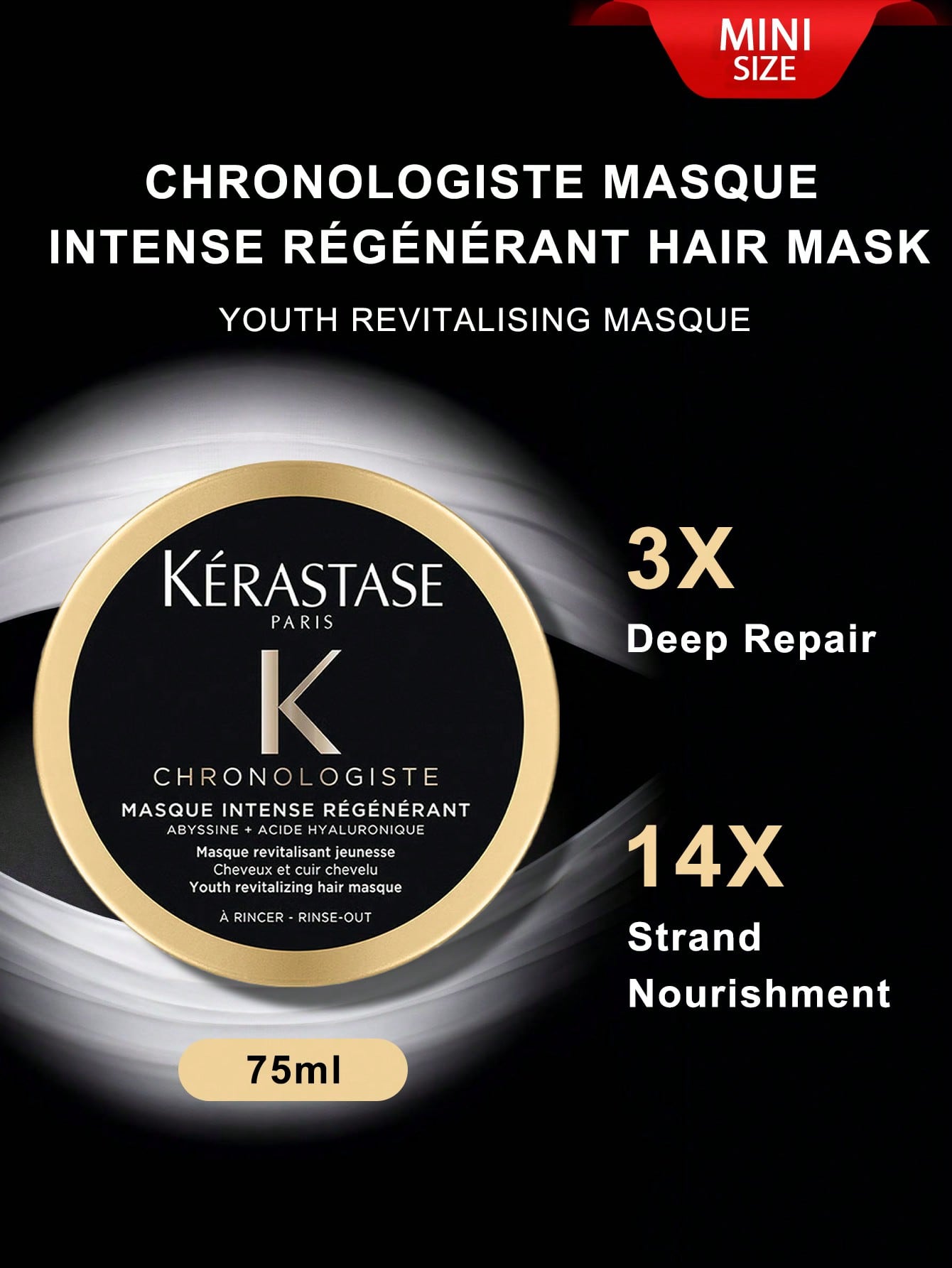 

KERASTASE Chronologiste Hair Mask 75ml | Anti-Aging Youth Revitalising Intense Regenerant mini 75ml