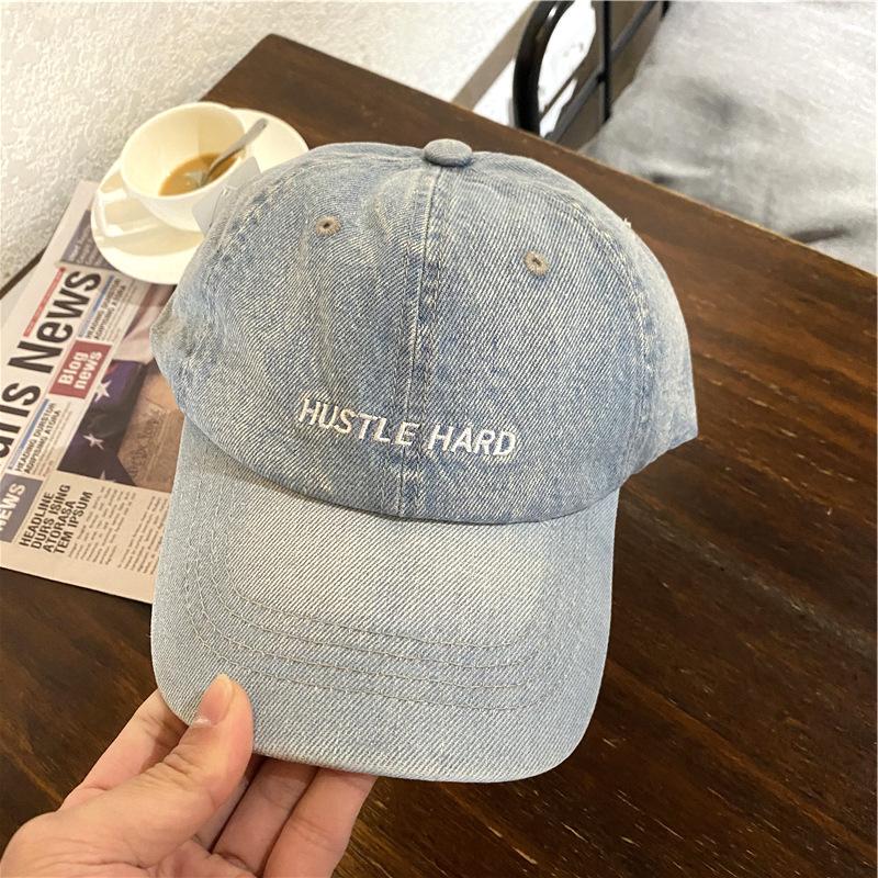 Denim Series, Retro and Old Baseball Cap for Women, Summer Versatile Casual Sunshade Cap for Men