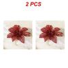 Christmas Napkin Rings Red Flower Towel Buckle Napkin Buckle Natural Jute Napkin Holder Wedding Party Christmas Table Decor