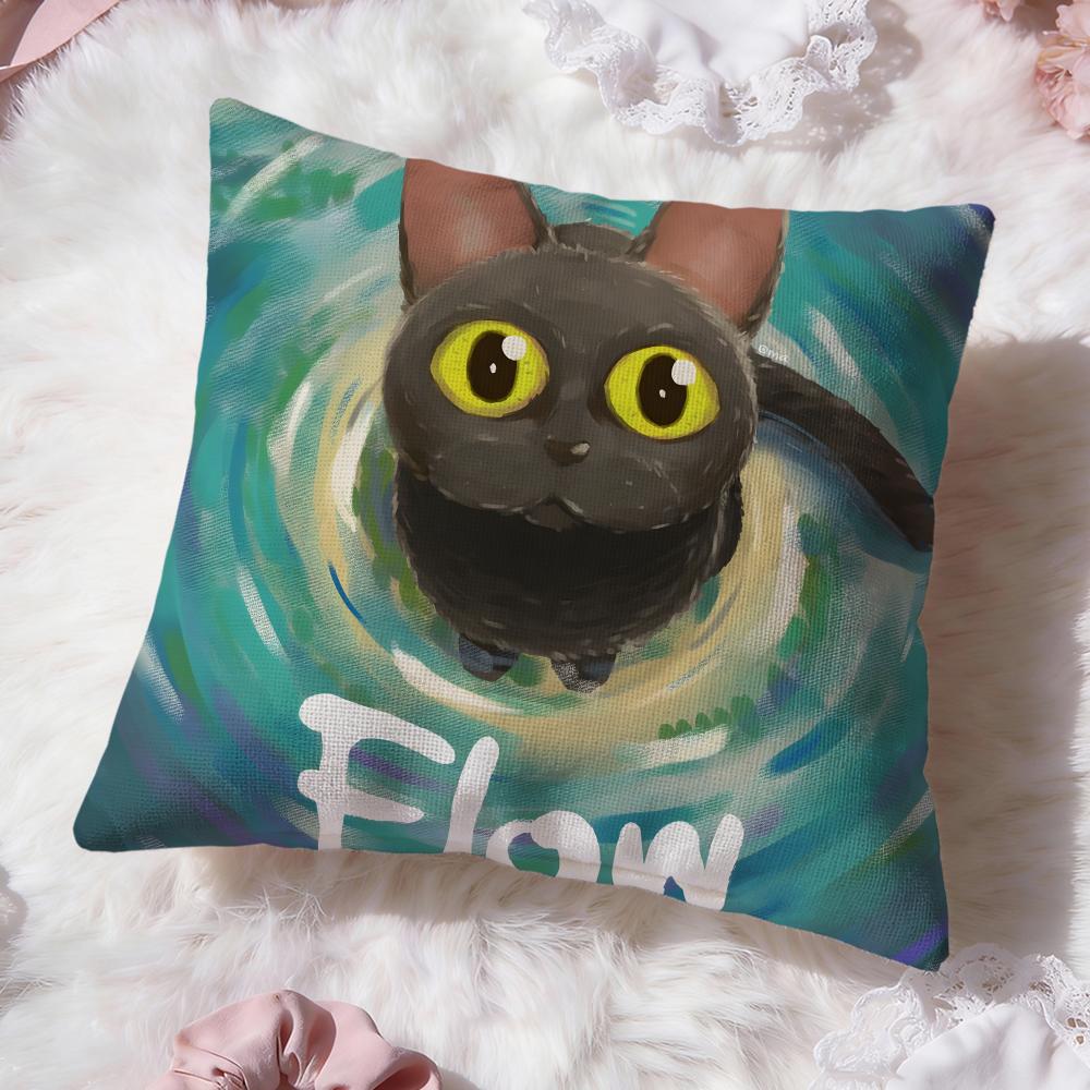 Cartoon Movie F-Flow Cushion Cover Premium Comfort Reversible Pillow Cove -Two In One Design for Any Room & Car Interior