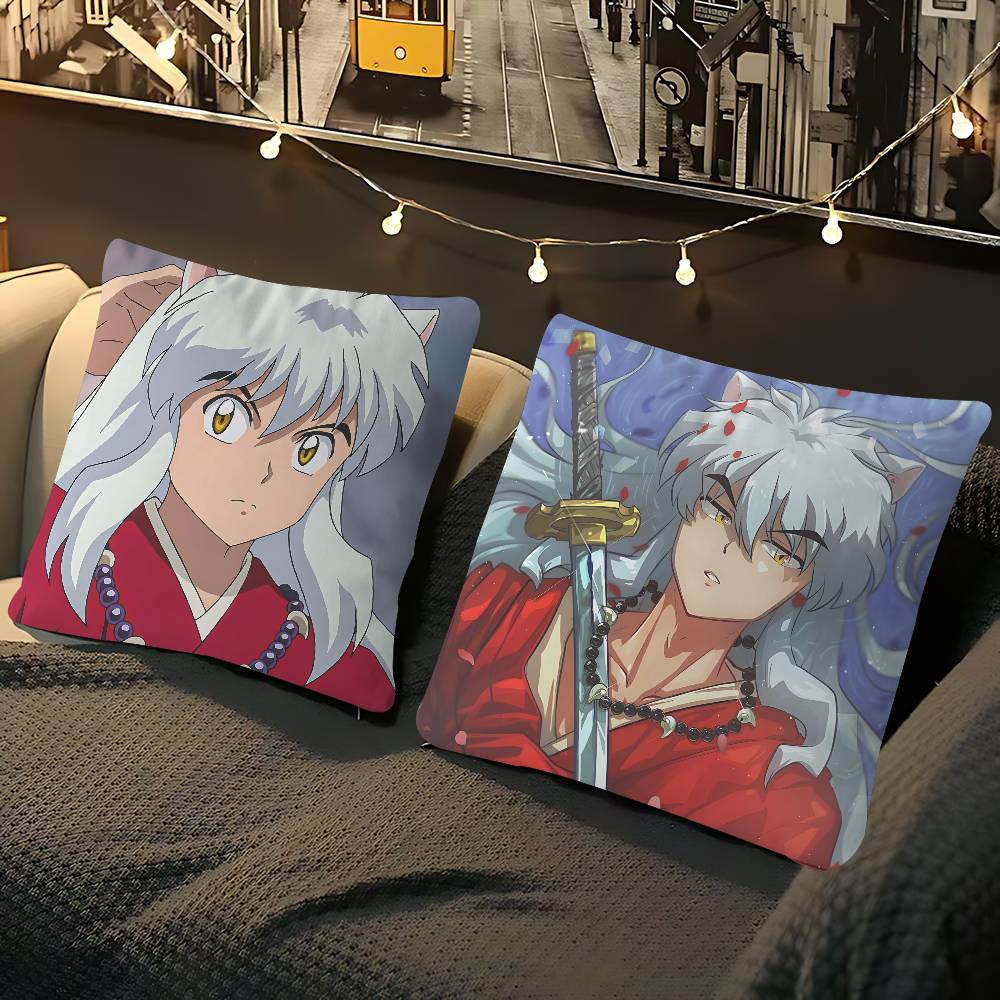 InuyashaeS Anime Pillow Case Removable Washable Cushion Cover – All-Season Soft Linen