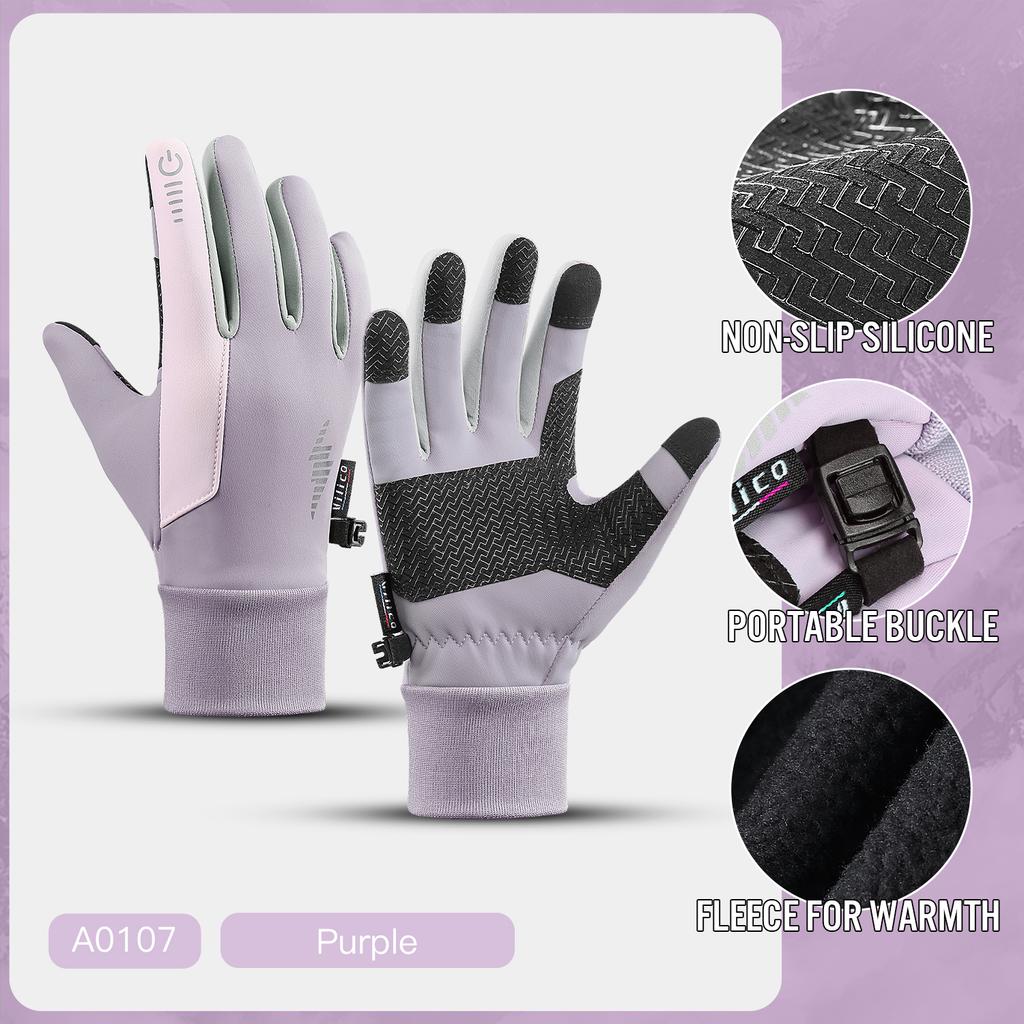 Winter Sports Warm Gloves Men Women Touch Screen Ski Cycling Cold-Proof Outdoor Plus Velvet