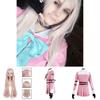 Danganronpa V3 Iruma Miu Cosplay Outfit Chic Uniform Suit Full Set In Pink And White