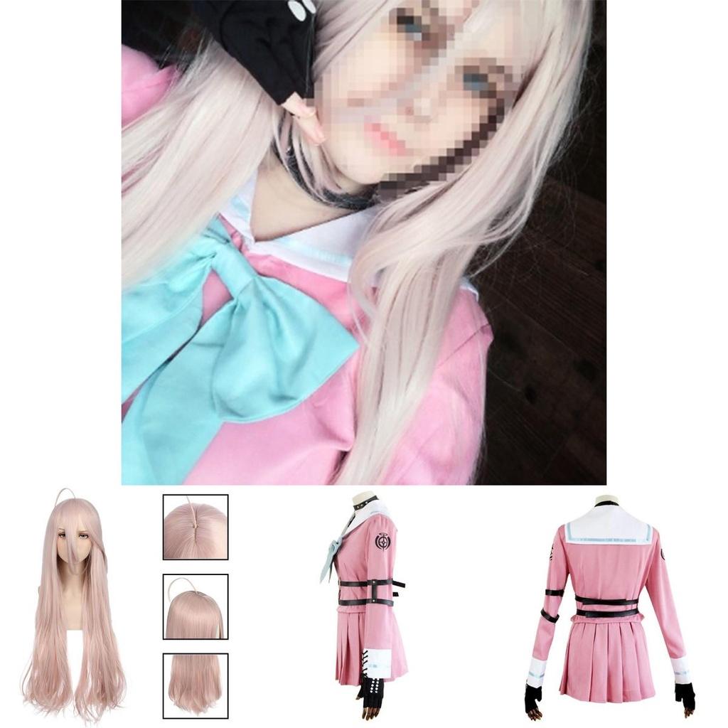 Danganronpa V3 Iruma Miu Cosplay Outfit Chic Uniform Suit Full Set In Pink And White