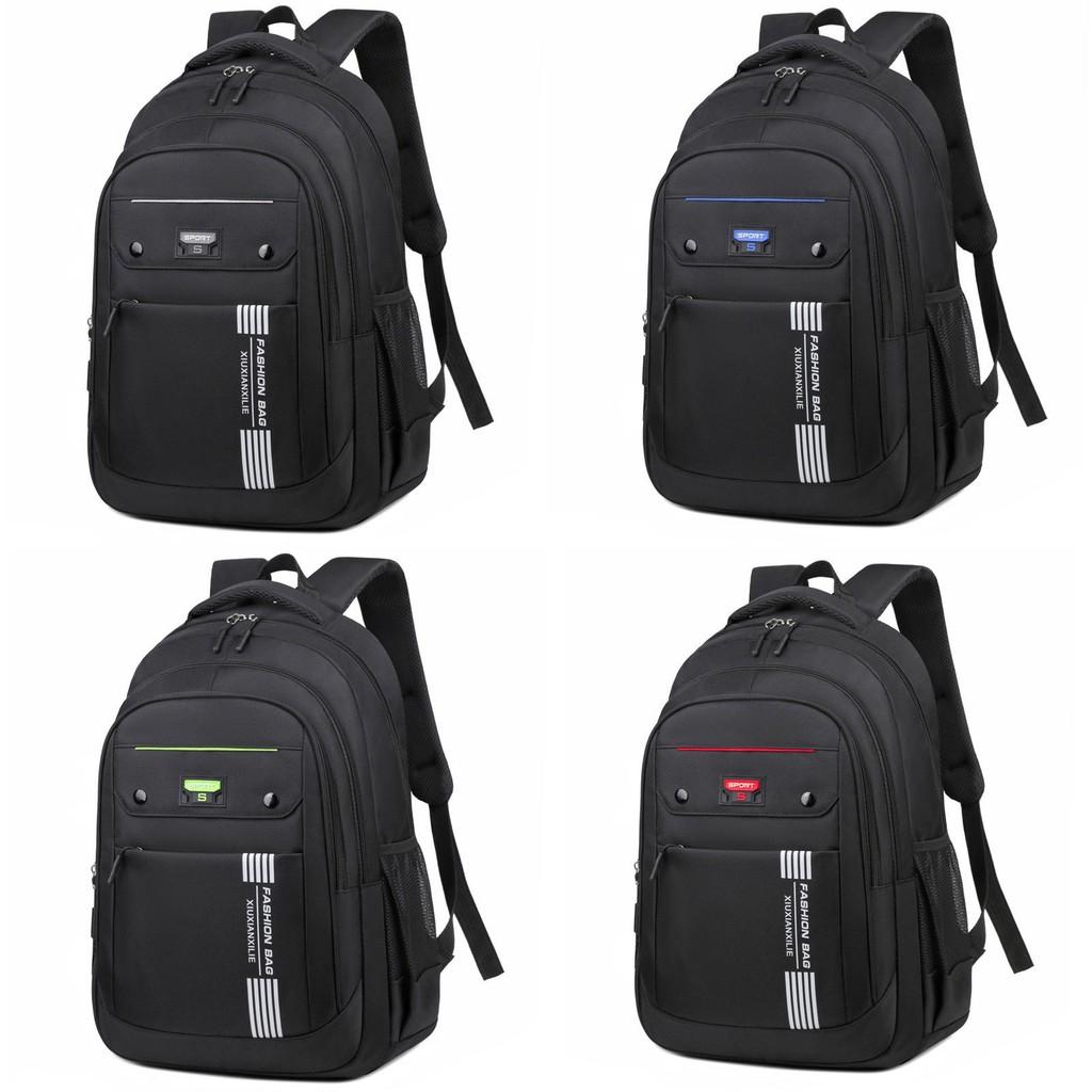 Student And Versatile Travel Backpack With Contrast Stripes For Use Leisure