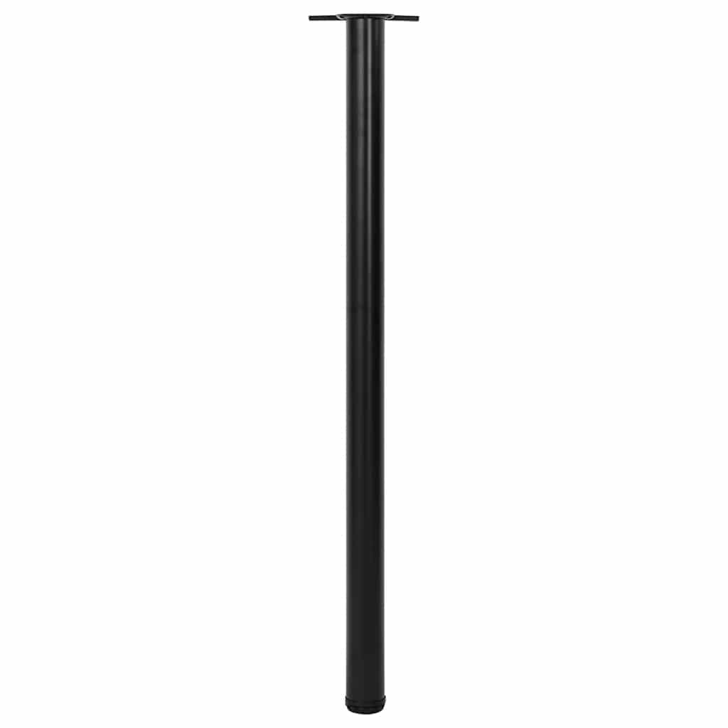 4 Nogi Do Stołu Z Regulacją Wysokości Czarne 1100 Mm