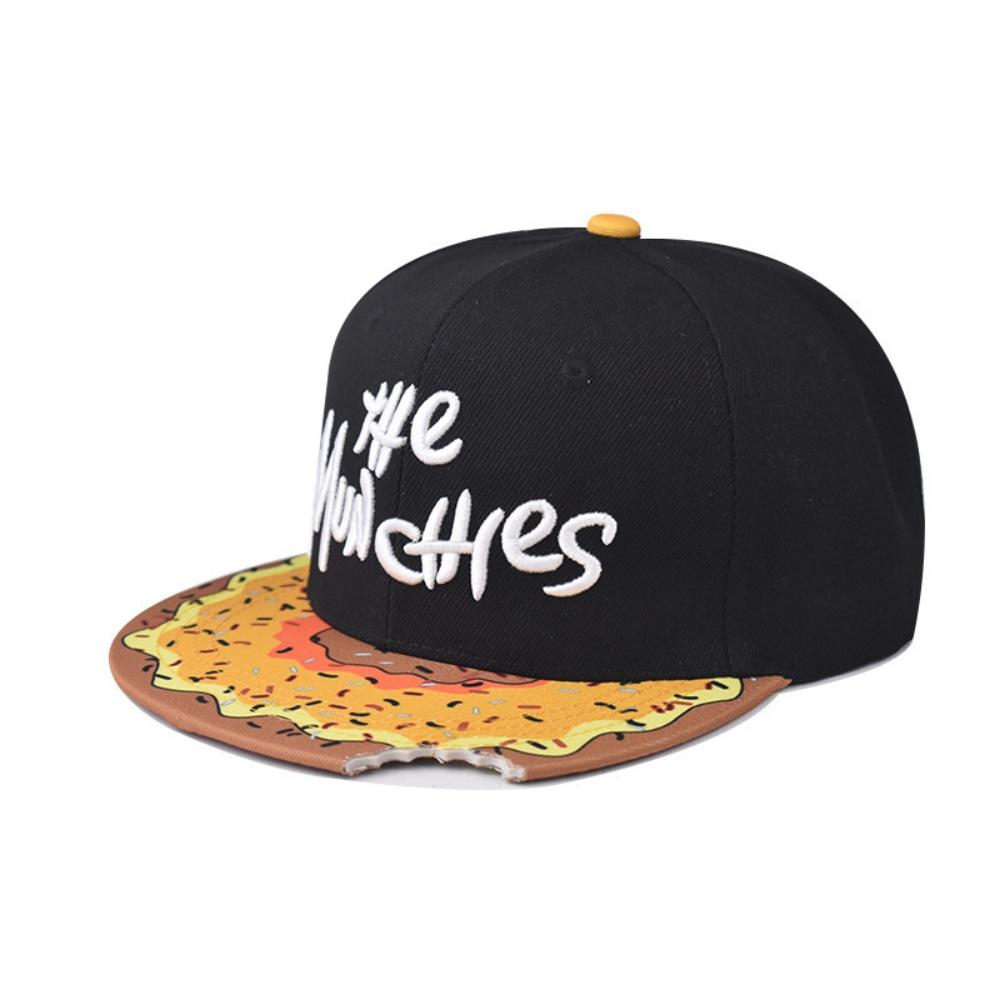 Unisex Cute Eye PIZZA Embroidery Hip-hop Hats Spring and Summer Outdoor Adjustable Casual Baseball Caps Sunscreen Hat