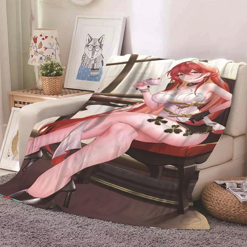 Anime Honkai Star Rail Kafka Flannel Blanket Cute Cartoon Printed Warm Soft Blankets Home Bedding Decor Winter Blankets