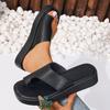 Beach Shoes Summer Plus Size Outdoor Slippers Solid Color Set Toe Thick Sole Round Toe Sandals