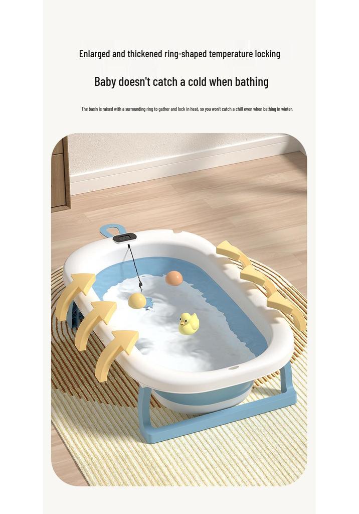 Adjustable Baby Bath Tub with Temperature Sensor