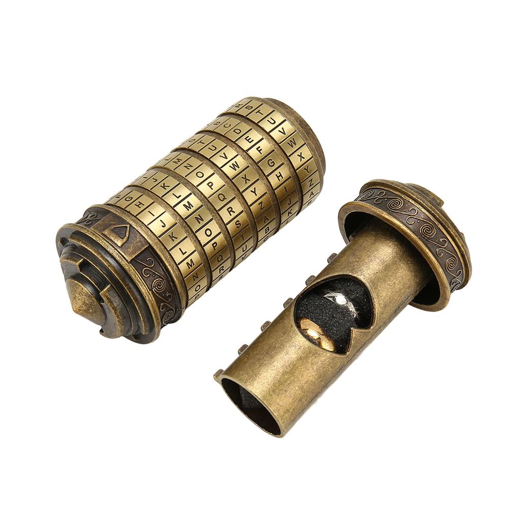 Letter Password Lock Classical Elegant DIY Setting Decorative Practical Zinc Alloy Green Bronze Lock Toy