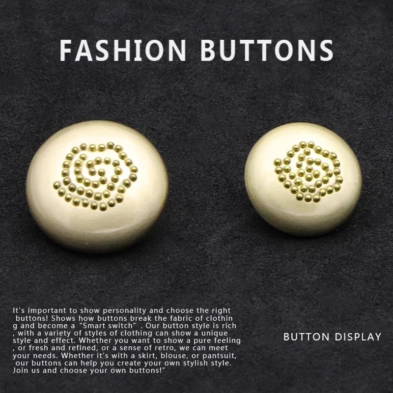 10 Stück Metallknöpfe Hochwertig Exquisit Gold Pullover Strickjacke Trenchcoat Kaschmir Mantel Runde Kleidungsknöpfe