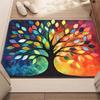 Luxury Gold Tree Floor Mat Vintage Navy Blue Knot Pattern Welcome Doormat for Living Room Balcony Bedroom Entrance Carpet