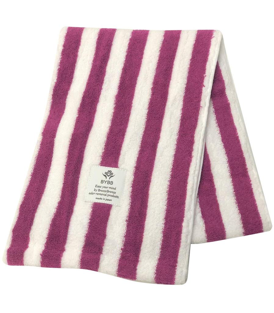 BreezeBronze BBYB Deodorizing Muffler Imabari Made In Face Hand Towel Towel, Magenta, 120x20cm, 100% Cotton, Towel, Japan, Absorbent, Durable, Towel,