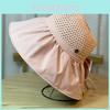 2022 Summer Wide Brim Sun Hat Women's Breathable Fishing Hat Adjustable Ponytail Sun Hat