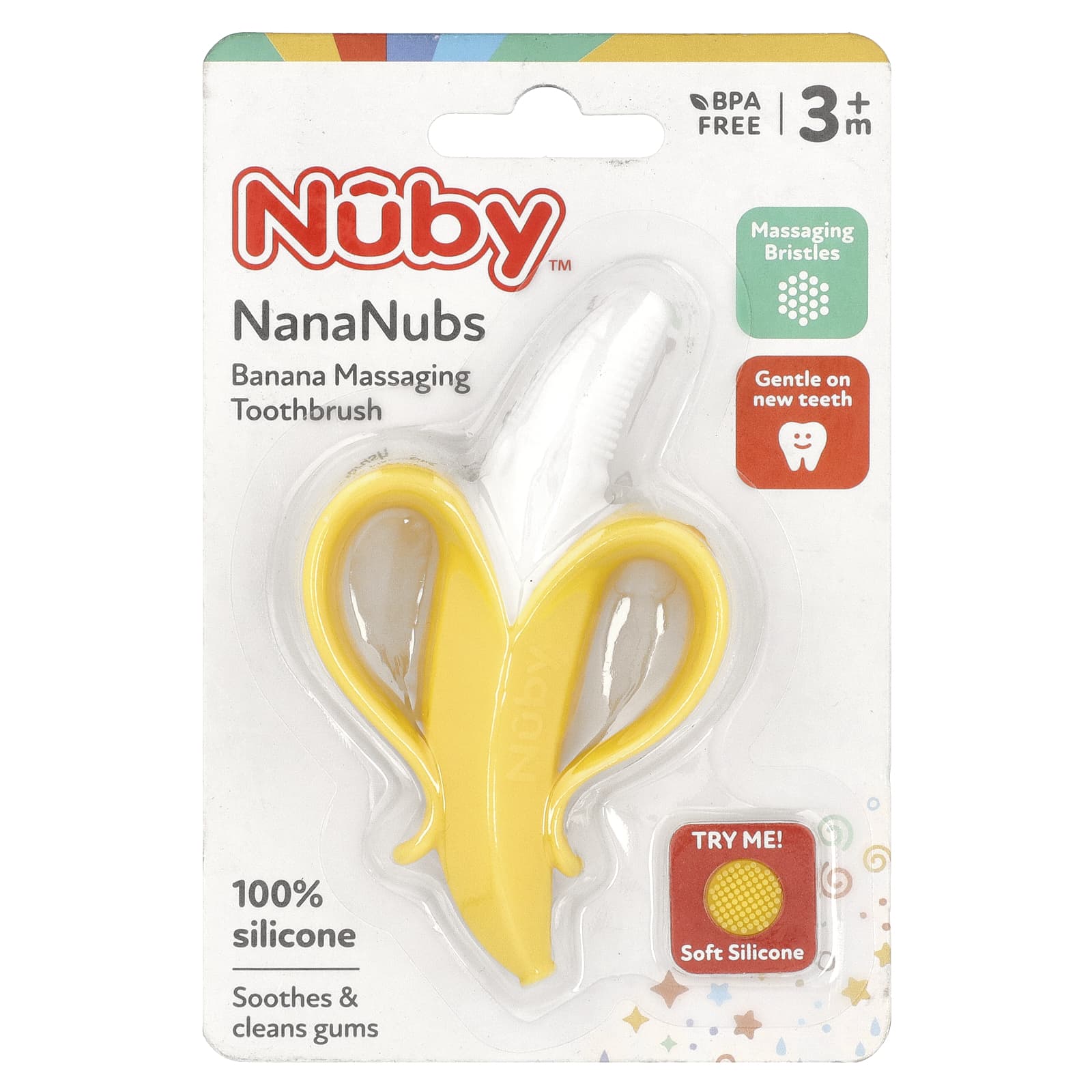 

Nananoops Banana Shape Massage Toothbrush, 3 months and up, 1 brush