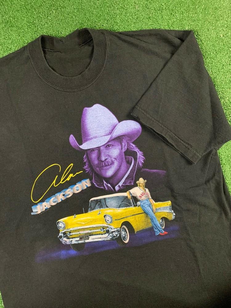 

Alan Jackson Tour Concert Cotton Black Unisex All SIze Tshirt NO IMPORT FEES Unisex T-Shirt S