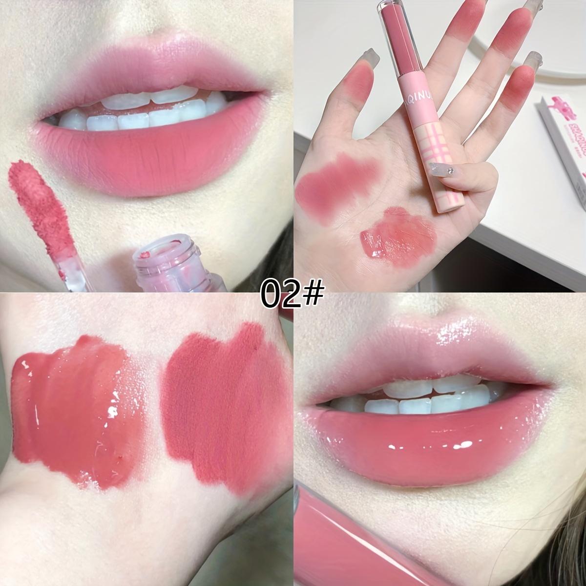 

Чистая старая двухсторонняя помада для губ с зеркальным блеском для губ, матовым бархатным блеском для губ, двусторонняя помада для создания милого и увлажняющего цветного макияжа. 02#