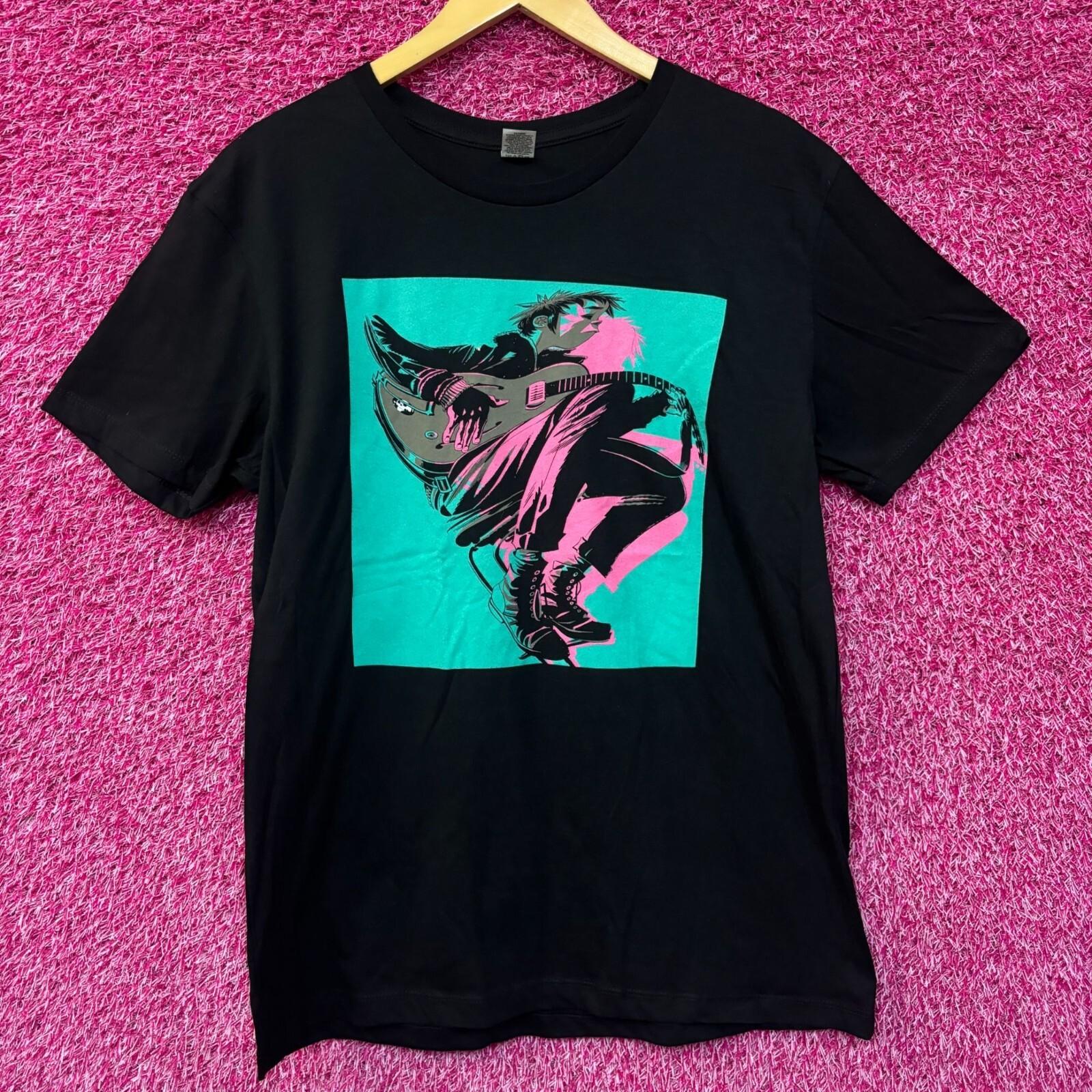 Gorillaz The Now Now Неоновый Постер 2-D Большой Рок-Футболка 2XL