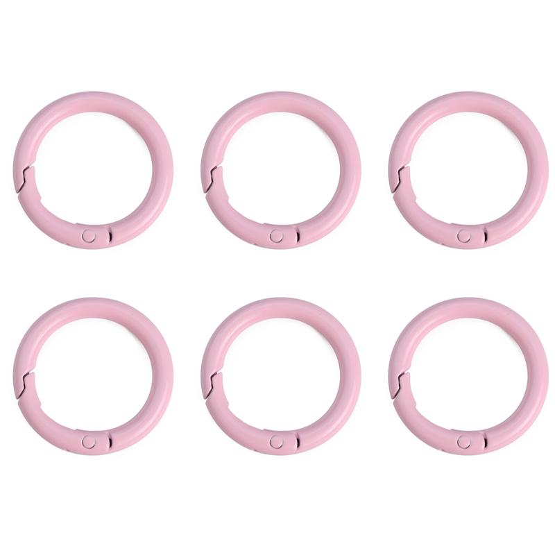 2/5/10Pcs Alloy Spray Painted Open Ring Spring Buckle Clasps For Key Bag Accessories