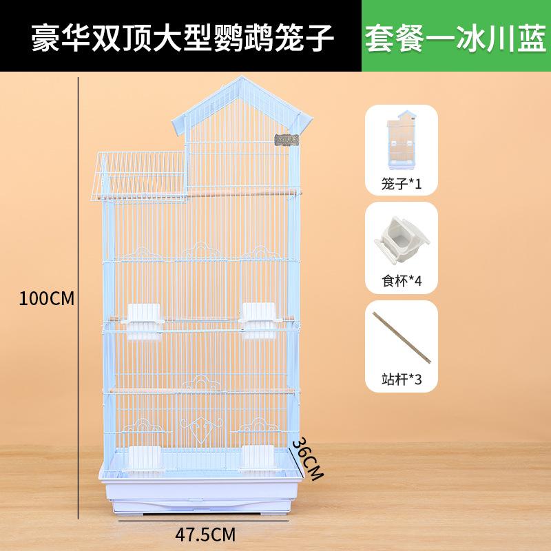 Luxury Large Bird Cage for Parrots Cockatiels Budgies and Lovebirds Villa Style Breeding Cage for Pets