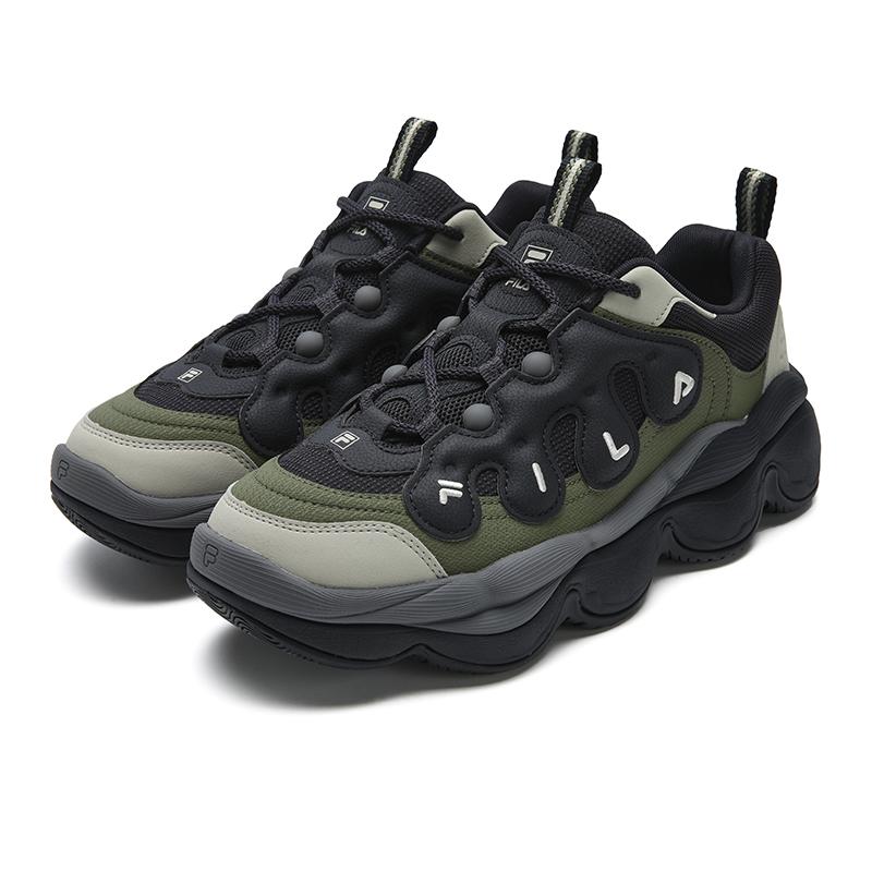 New FILA PEASE Wear resistant And Lightweight Low top Casual Shoes Men's Legend Blue Rotten Green F12M541114FNL