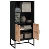 VidaXL Buffet haut noir 60x35x125 cm bois d'ingénierie, buffet, meuble de rangement, placard, armoire, meuble de salon, 352134