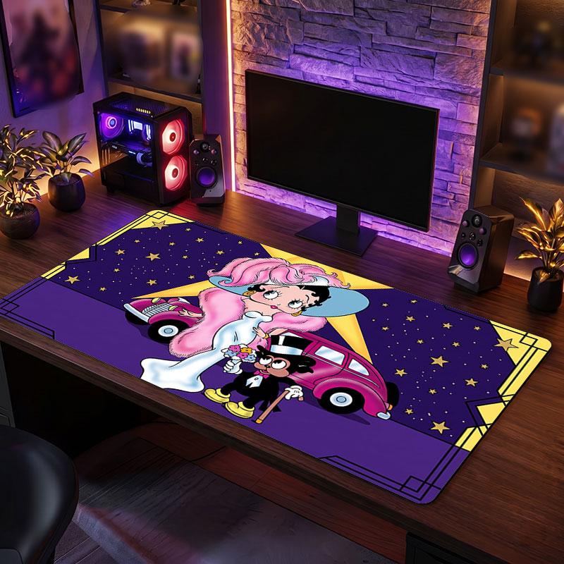 Big Mouse PadBetty Boop Extended Soft Desk Mat Gaming Office Computer Table Decor Mat