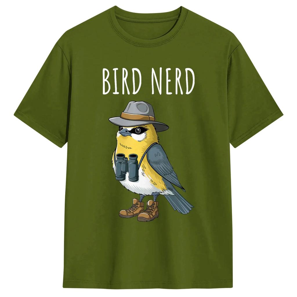 Bird Nerd Bird Watching Birding Bird Lover Watcher Tshirt For Couple Summer Vintage Tshirts Crew Neck Tee Shirt Big Size Tops