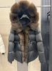 Deep winter thickened warm goose down jacket medium and long women's oversized natural real raccoon fur collar high-end jacket