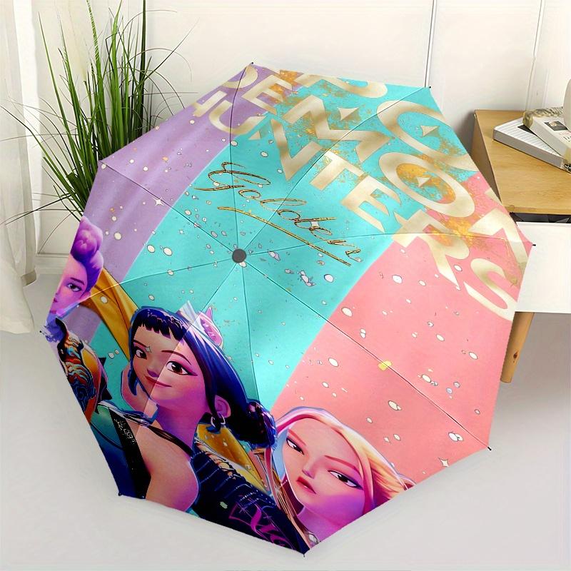 

KPop Demon X Automatic opening and closing folding umbrella with 8-rib frame and compact travel design, perfect for all occasions | Stylish