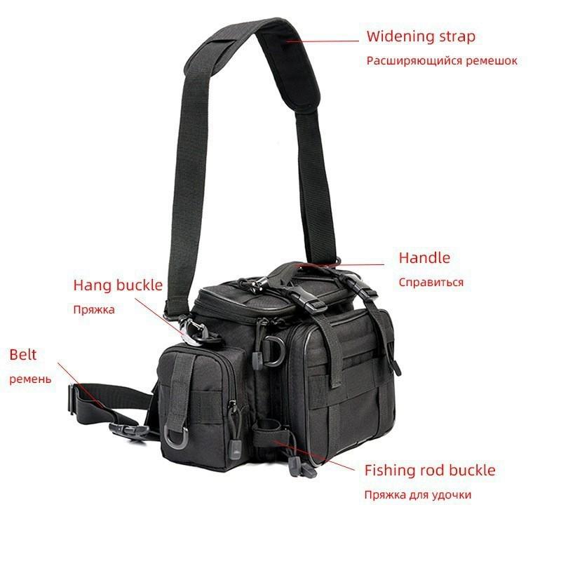 Multifunktionale Angler-Hüfttasche, Schulterrucksack und Brusttasche für Herren