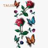 3D Removable Waterproof Colorful Body Art Butterfly Flower Tattoo Sticker Tattoos