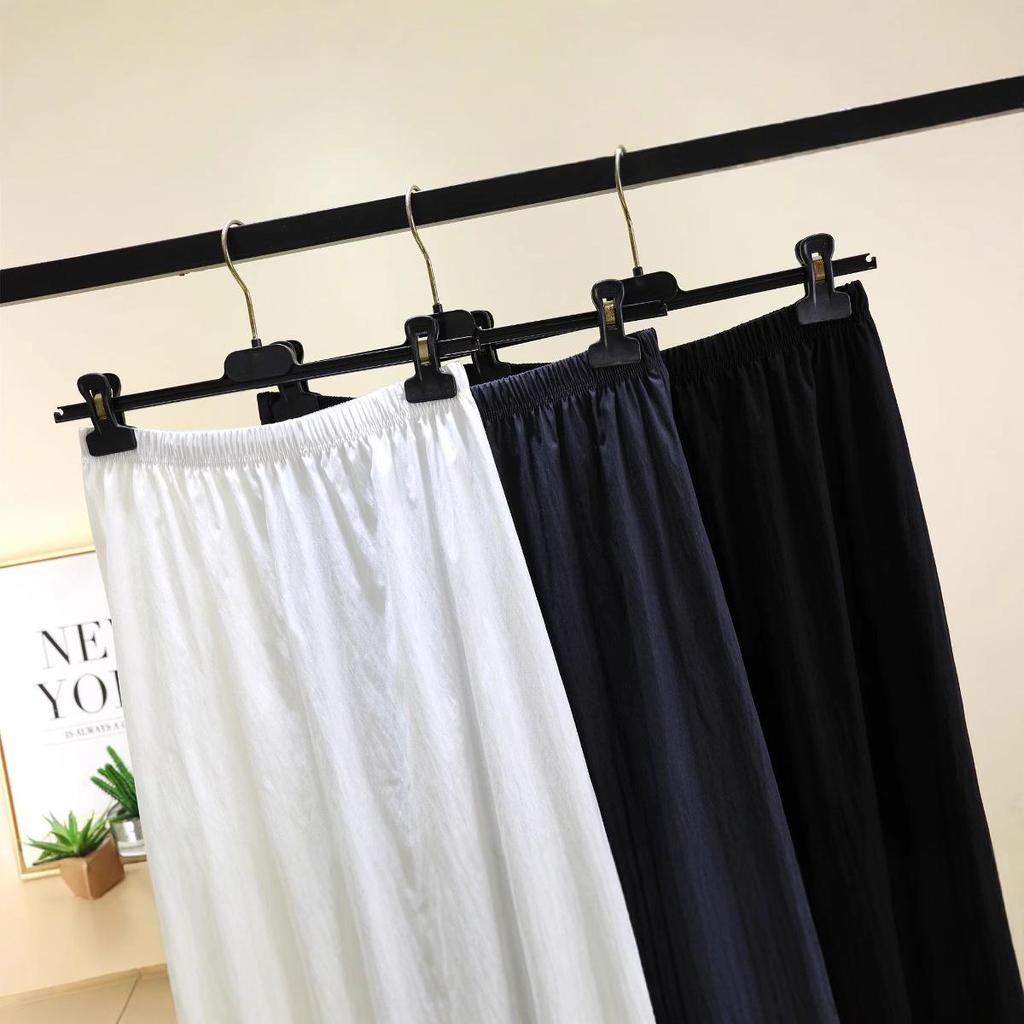 Women's High Waist Summer A-Line Maxi Skirt - Solid Color, Loose Fit